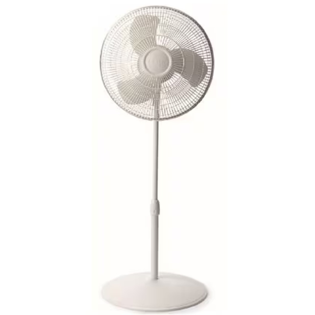 Lasko S16201 16" 3-Speed Oscillating Stand Fan (White)