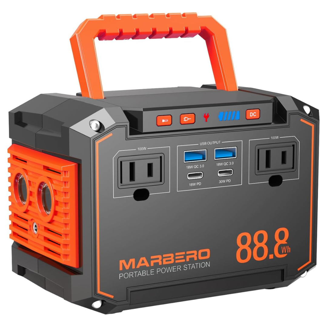 Marbero 88.8wh 150w Peak Camping Portable Power Station