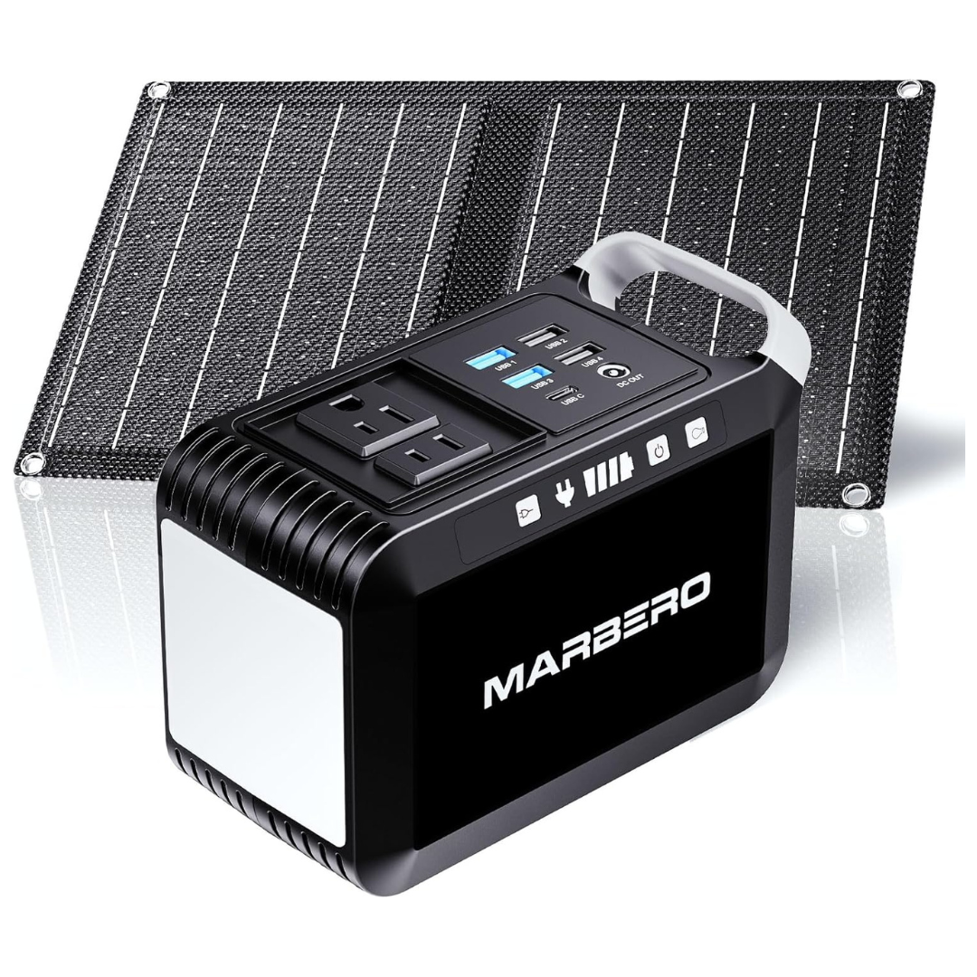 Marbero 120W Peak 88Wh Portable Solar Generator