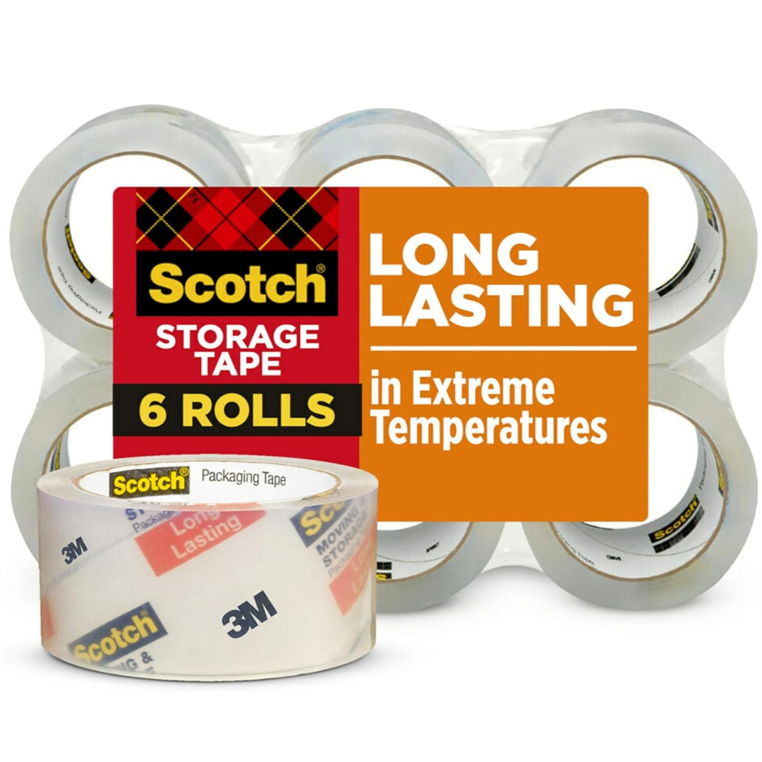 6-Count Scotch Long Lasting Storage Packing Tape (1.88" x 54.6 Yd)