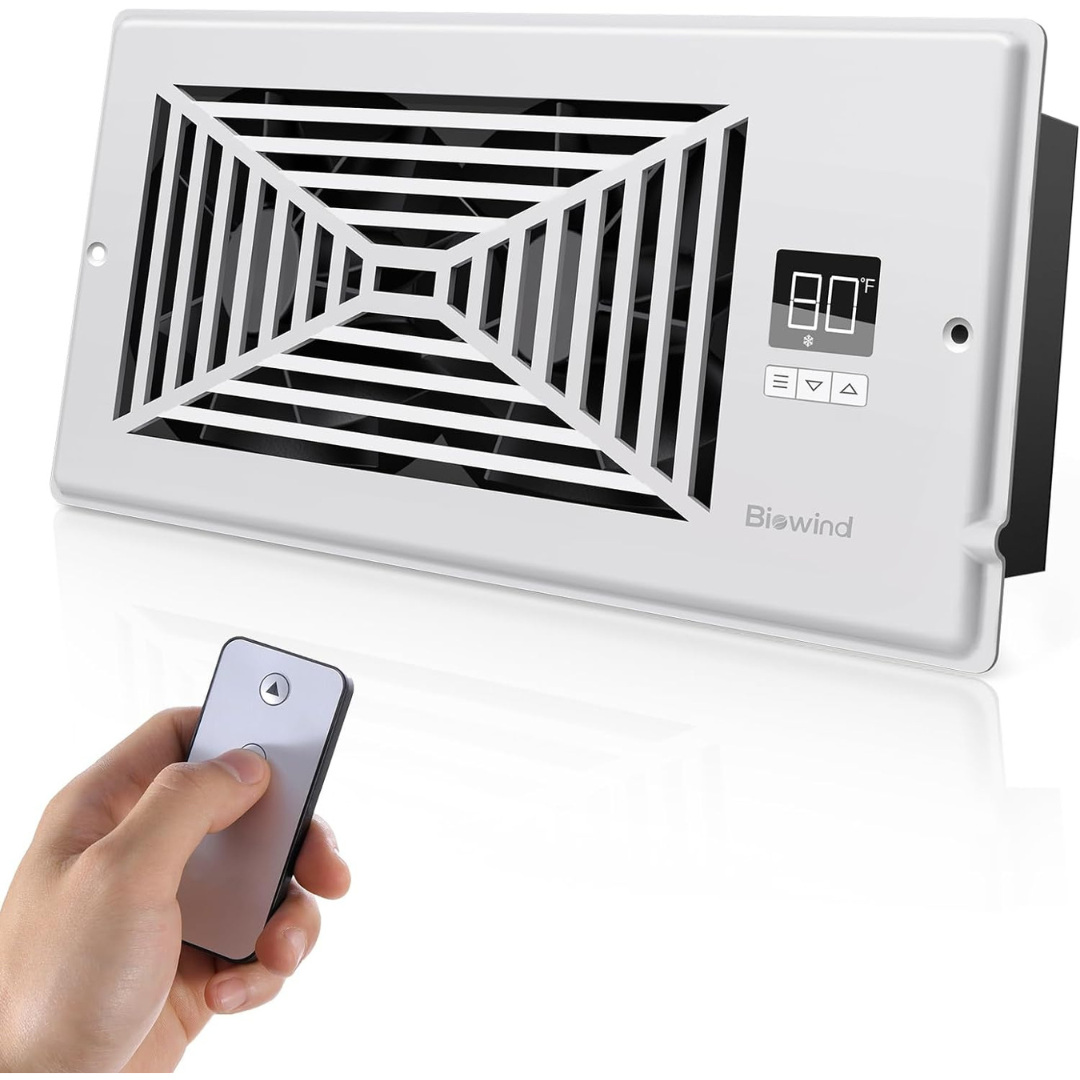 Biowind Smart Register Vent Booster Fan With Remote