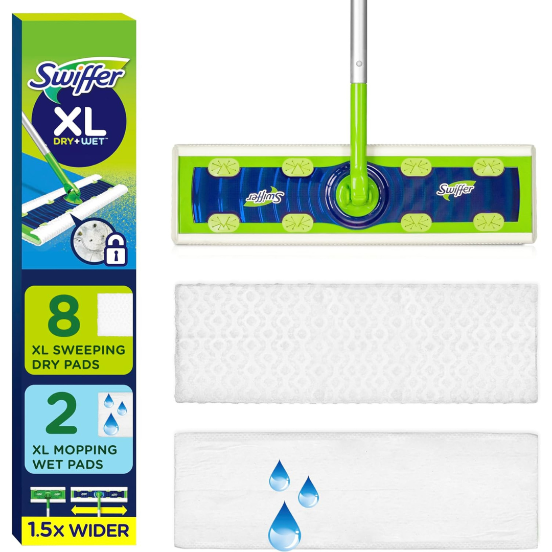 11-Piece Swiffer Sweeper 2-In-1 Dry + Wet XL Multi Surface Floor Cleaner