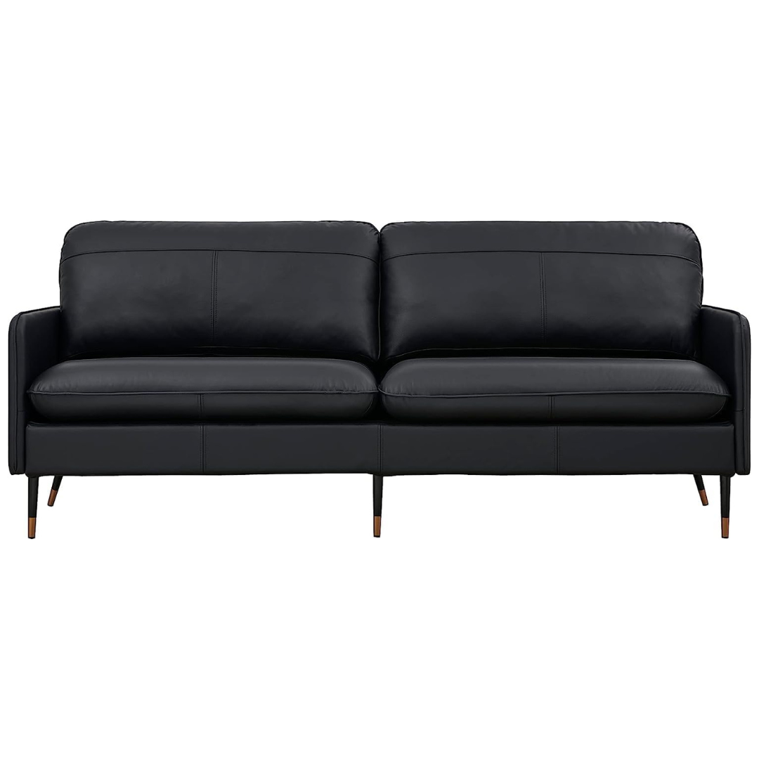 Z-hom 67'' Top-Grain 2 Seater Loveseat Couch Genuine Leather Sofa