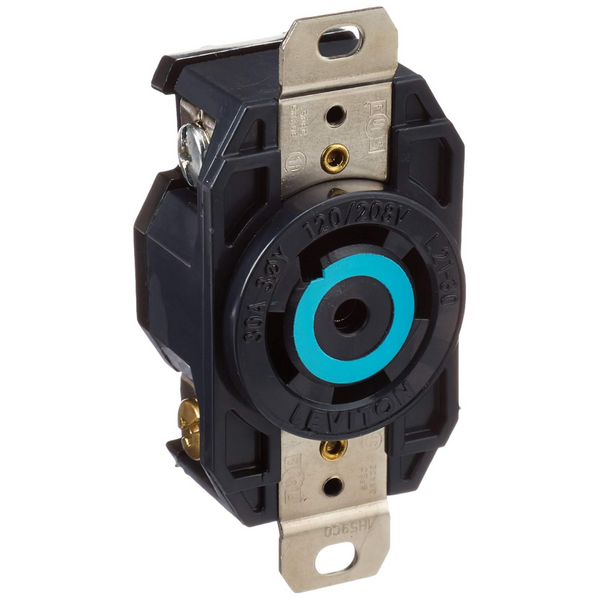 Leviton 2810 30 Amp, 120/208 Volt- 3PY Flush Mounting Locking Receptacle