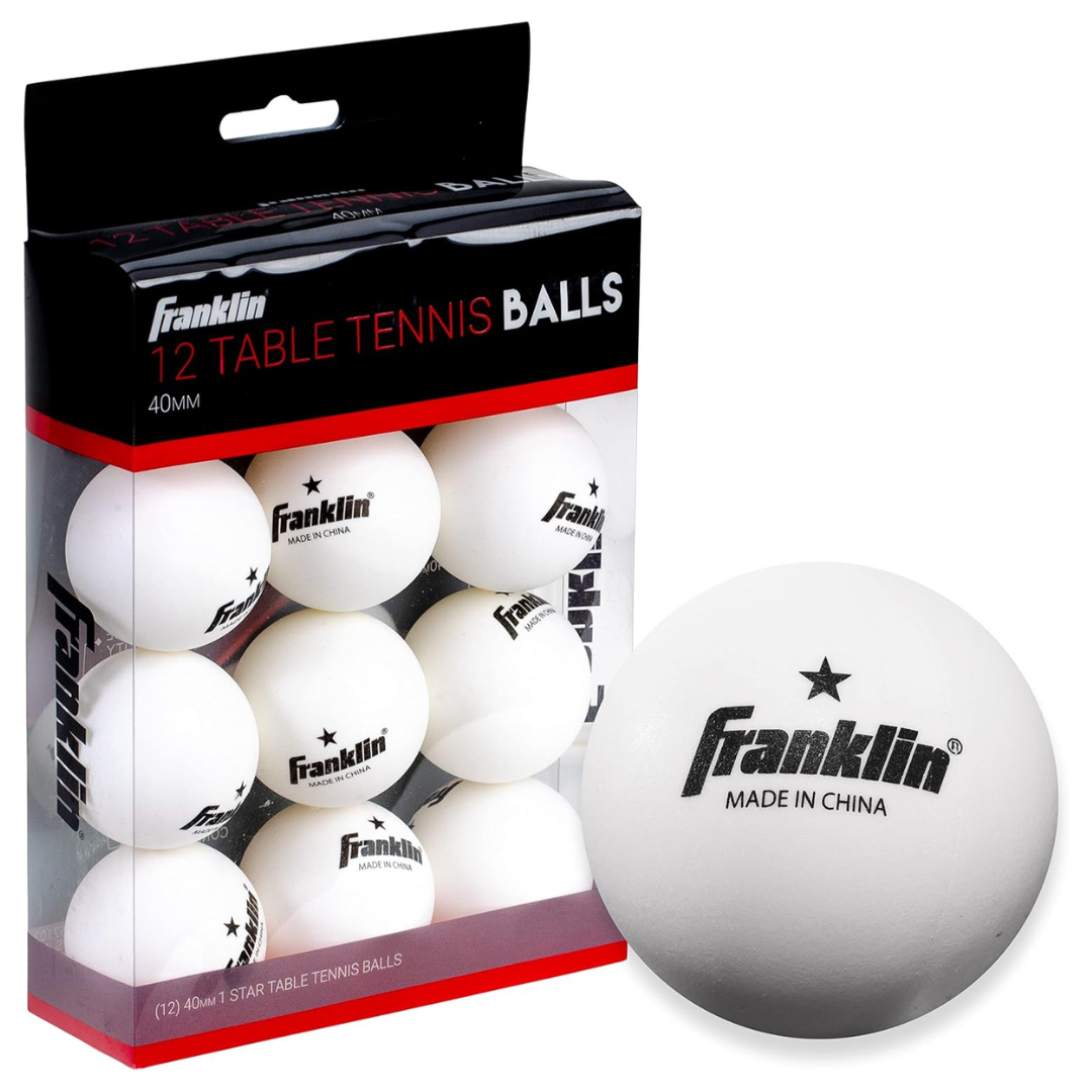 12-Count Franklin Sports 40Mm Table Tennis Ping Pong Balls