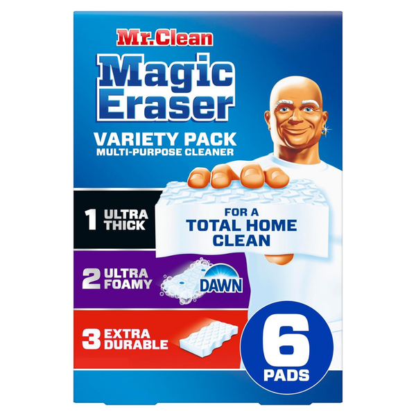 Mr. Clean Magic Eraser Variety Pack With Ultra Thick, Ultra Foamy Magic Erasers (6 Count)