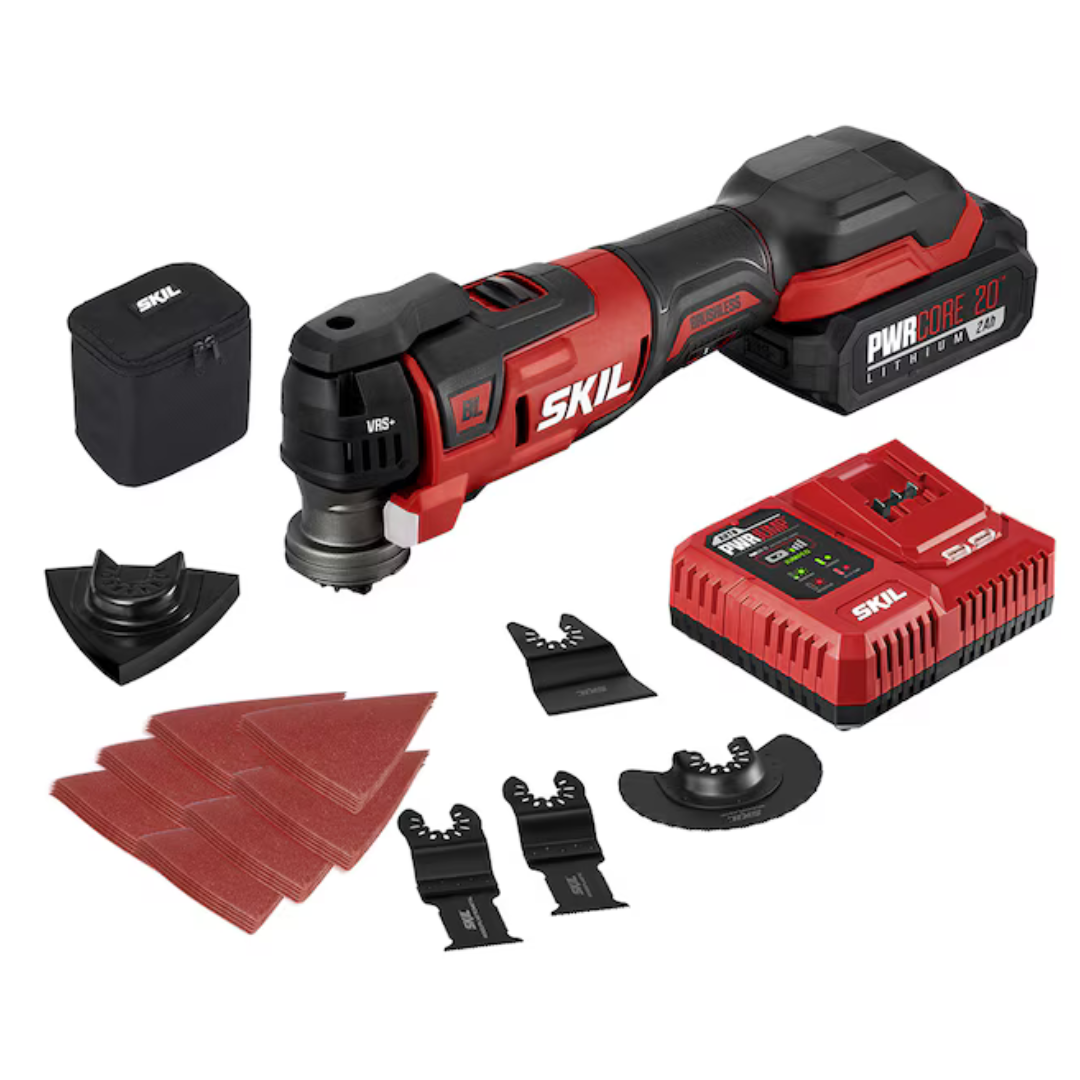 SKIL PWR CORE 20-Volt Cordless Brushless Variable 33-Piece Oscillating Multi-Tool Kit