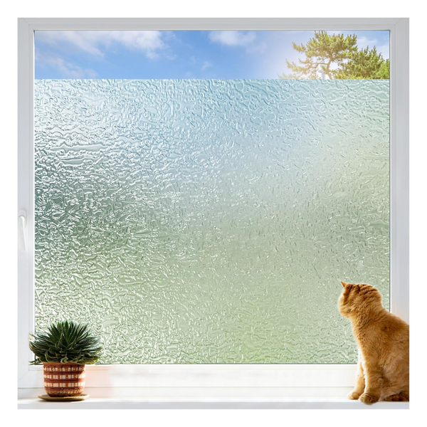 Coavas Frosted Glass Static Cling Window Privacy Film (17.5" X 78.7")