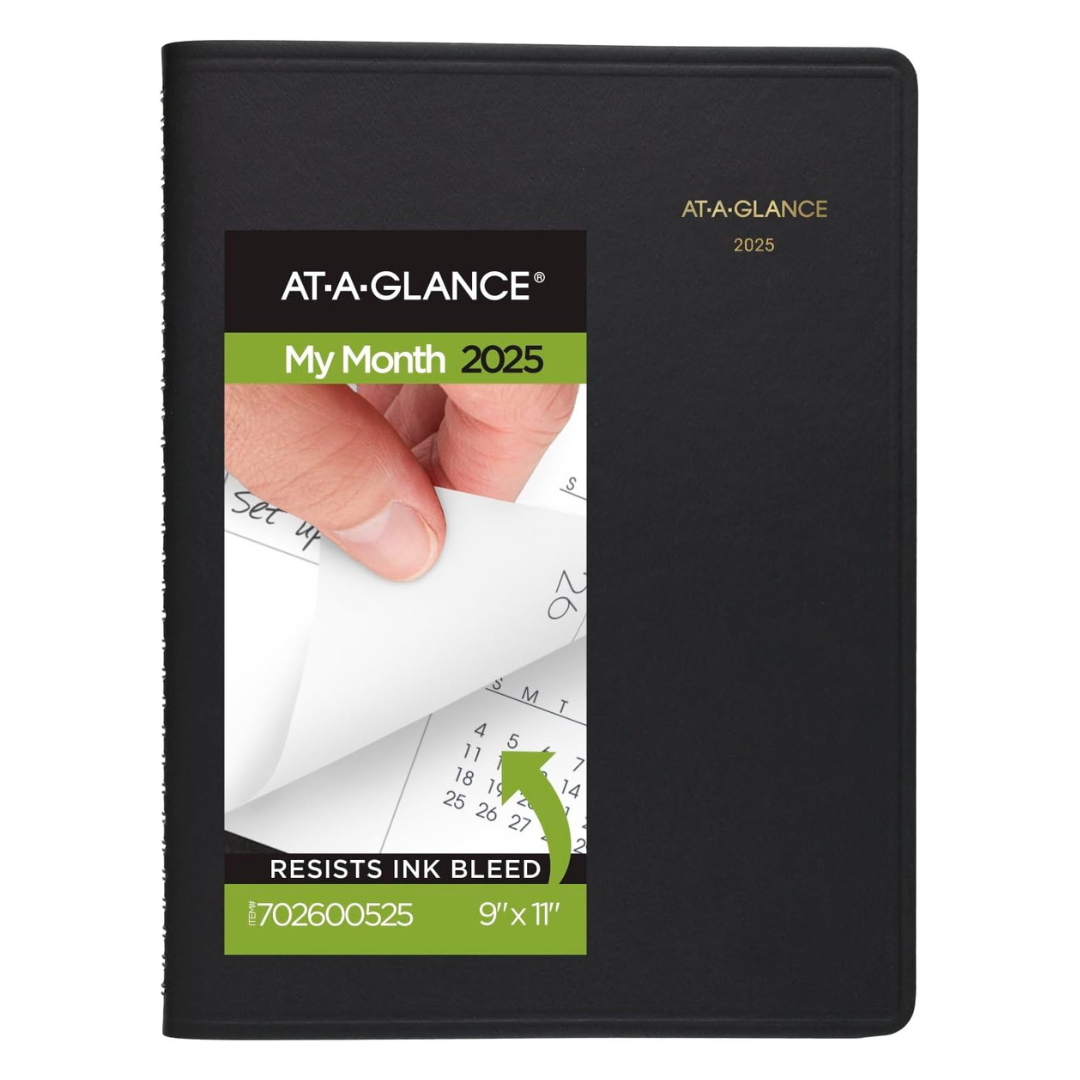 AT-A-GLANCE 2025 Monthly 9" X 11" Planner, 15 Months