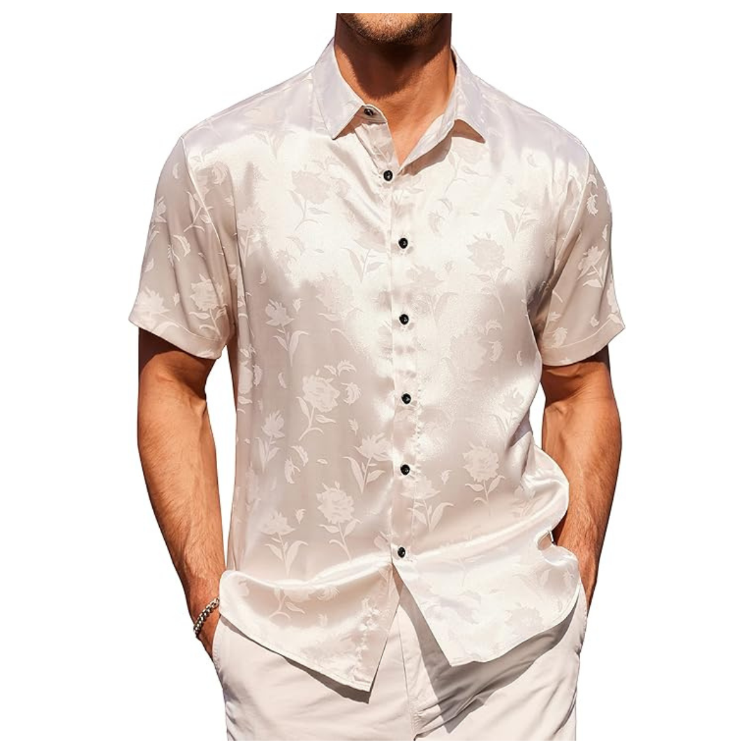 Men's Short Sleeves Printed Button Down Hawaiian Shirts