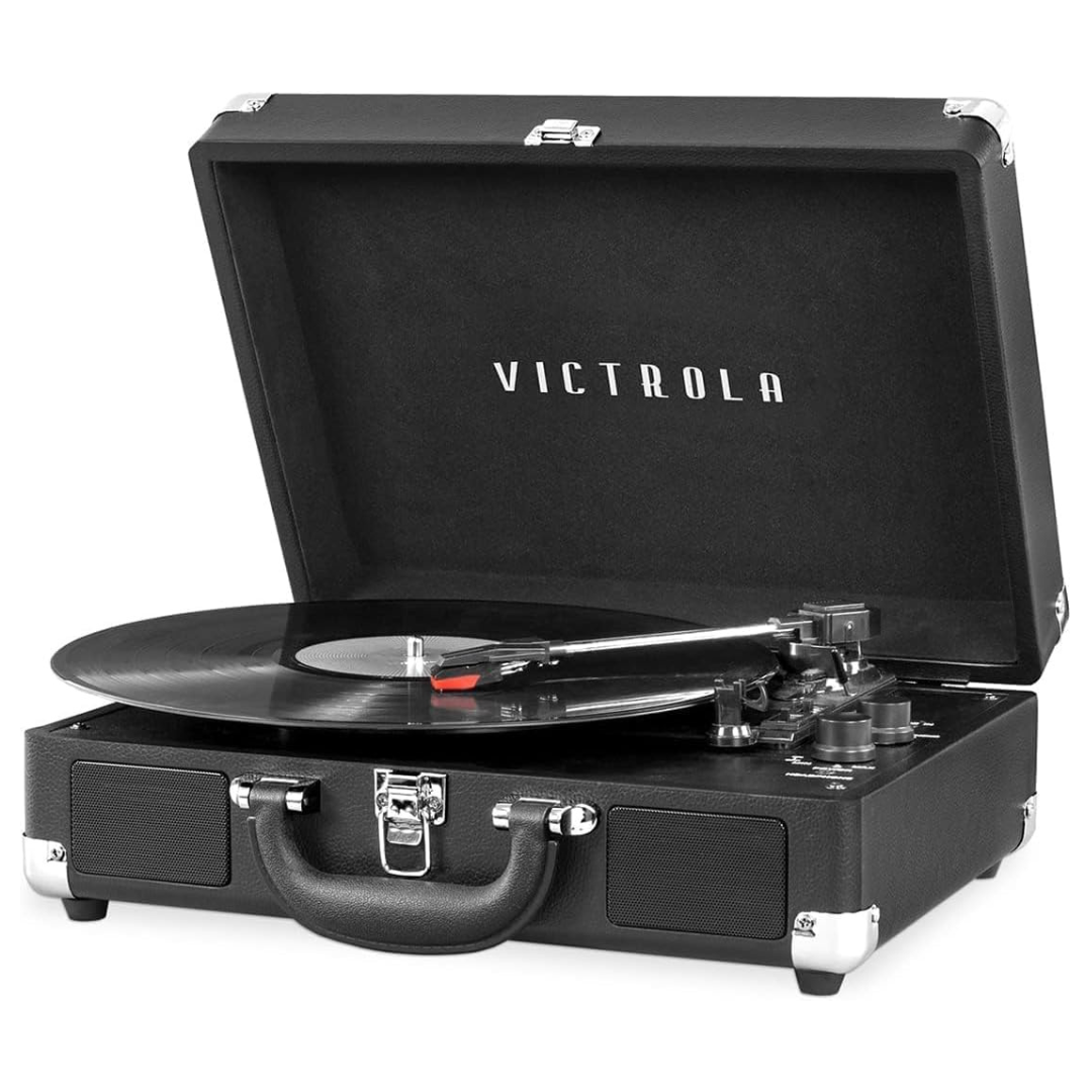 Victrola Vintage 3-Speed Bluetooth Portable Suitcase Record Player