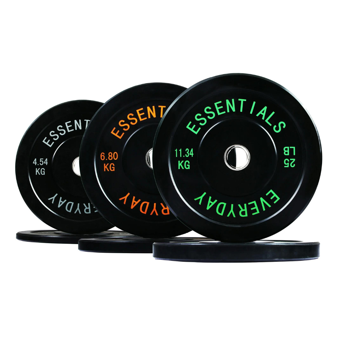 100-Lbs BalanceFrom Black Bumper Plate Set (10Lb Pair, 15lb Pair & 25Lb Pair)