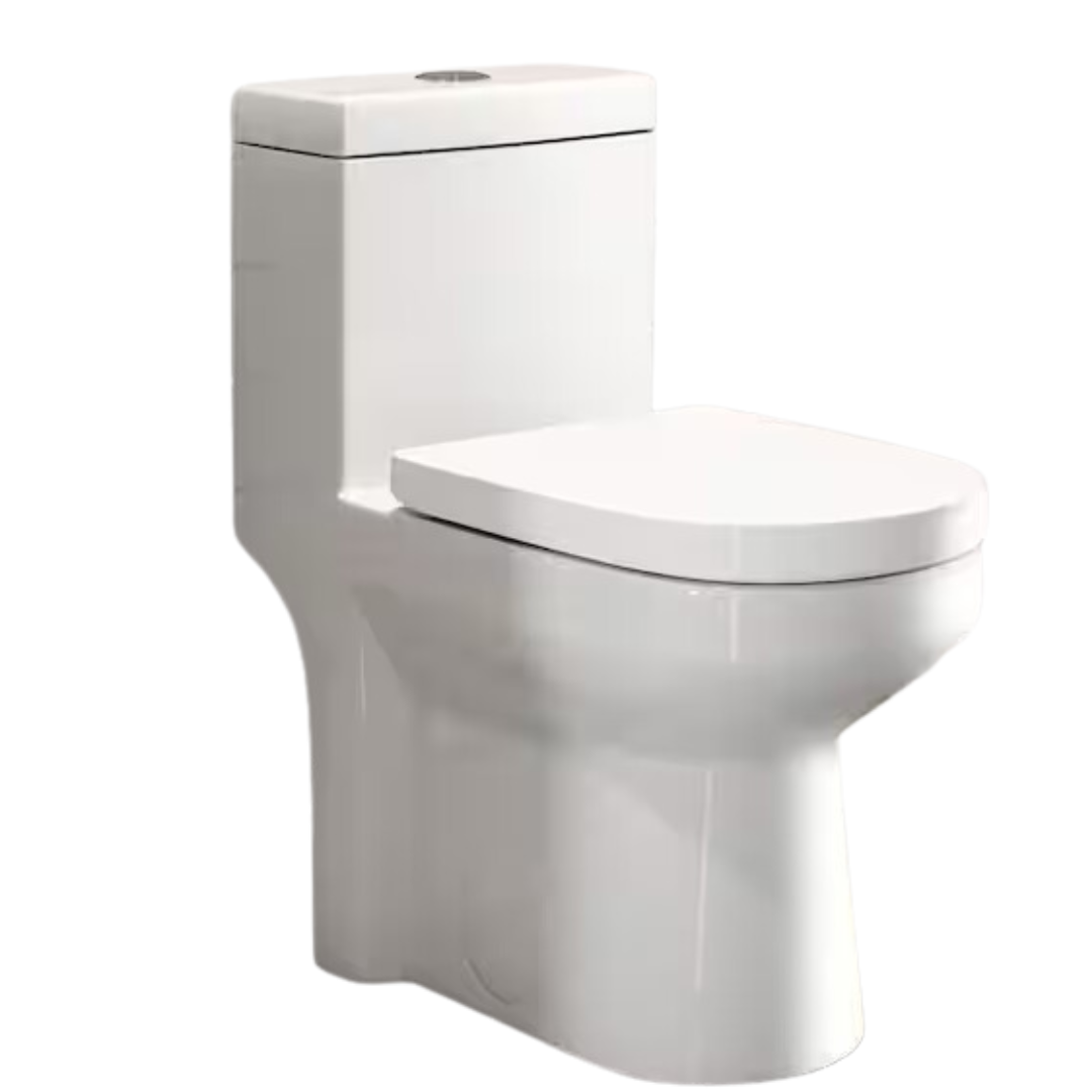 Hanikes One-Piece 1.1/1.6 GPF Dual Flush Round Toilet