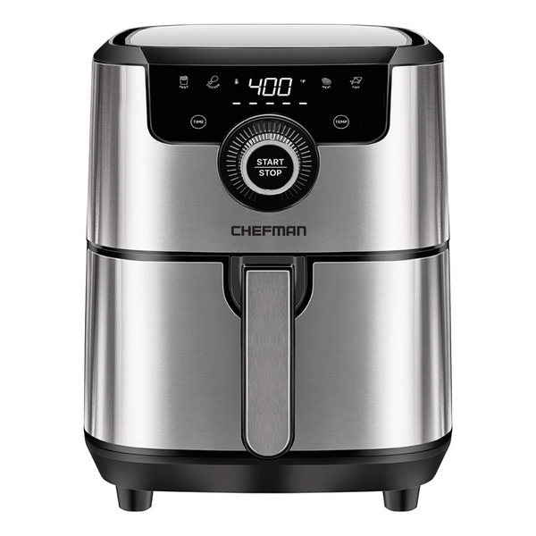 Chefman Square Nonstick Stainless Steel Analog Air Fryer