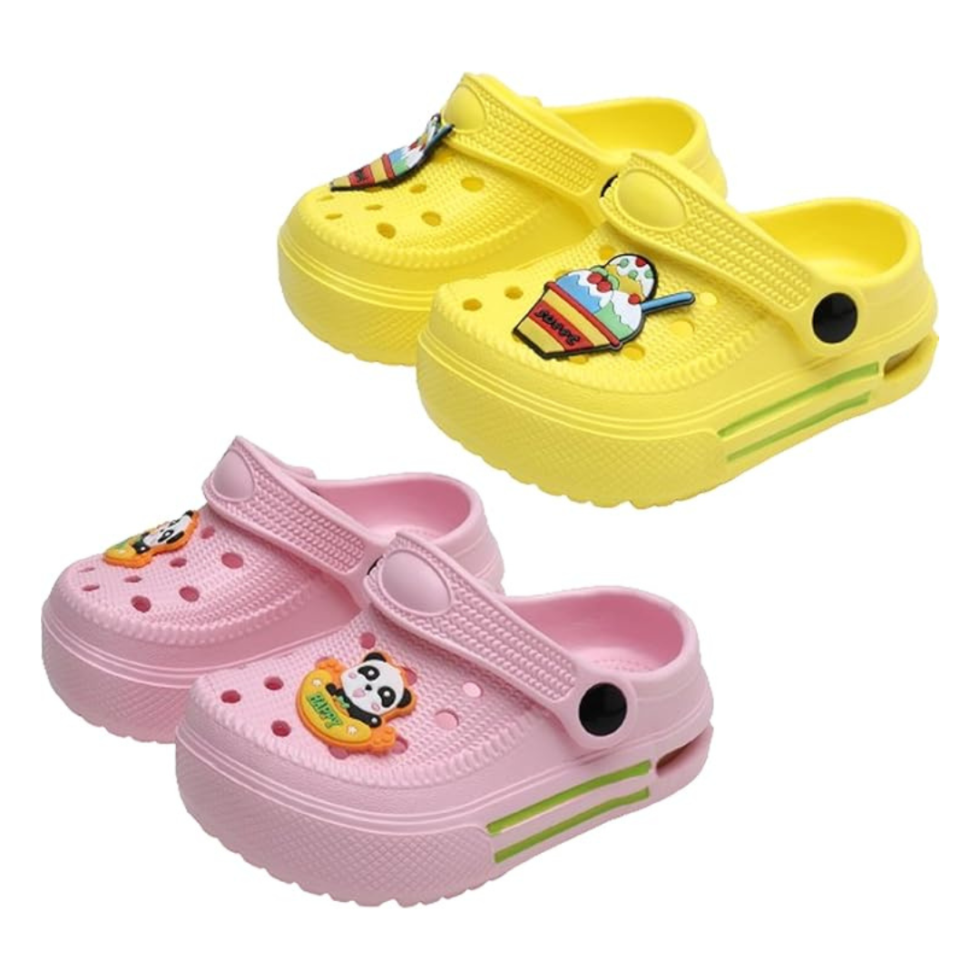 2-Pairs Children's Slip On Lightweight Garden Clogs (Various)