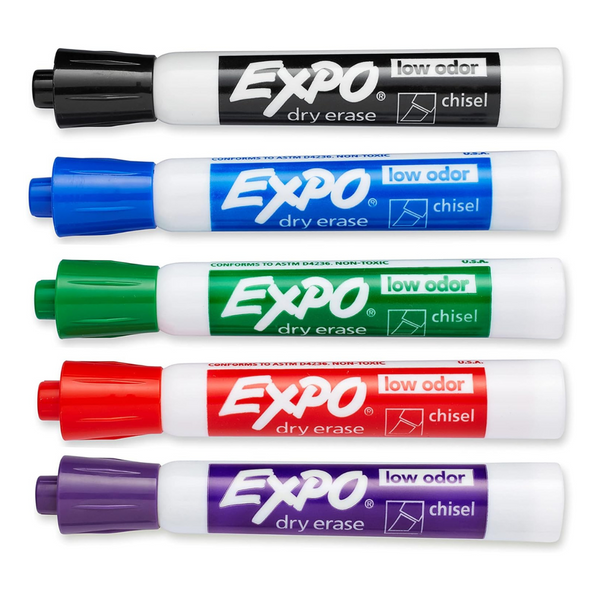 36-Count Expo Low Odor Chisel Tip Dry Erase Markers