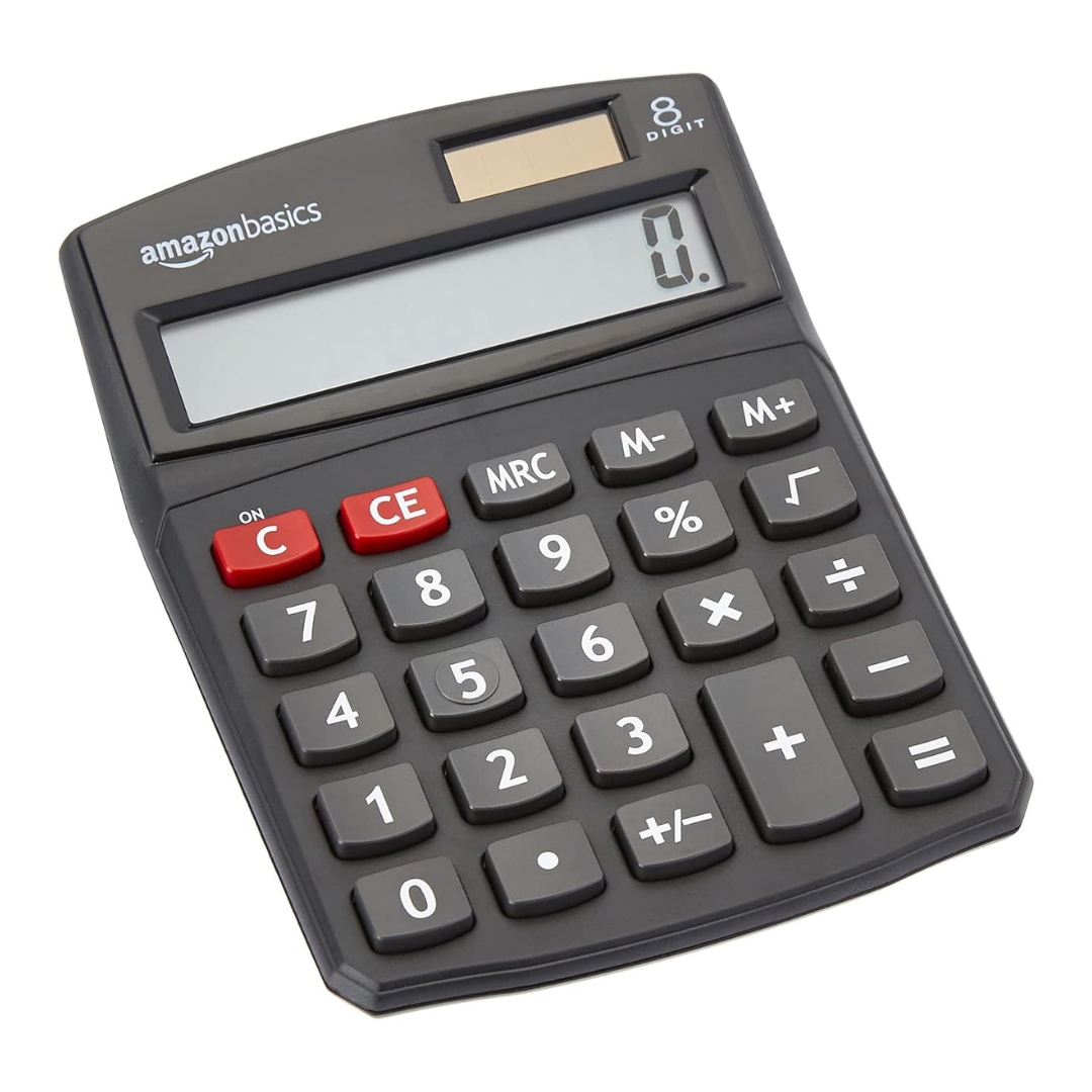 Amazon Basics LCD 8-Digit Desktop Calculator