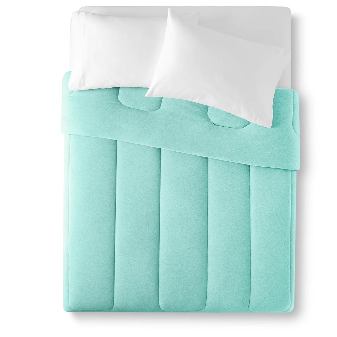 Mainstays Jersey Knit Comforter (Full/Queen in Mint)