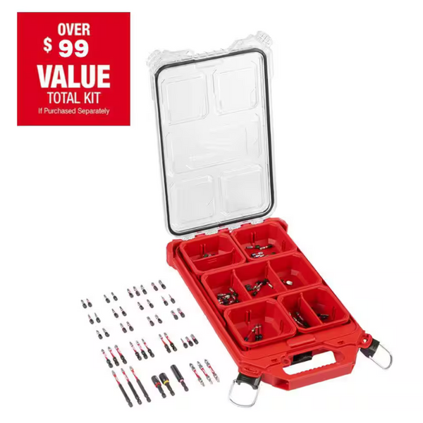 90-Piece Milwaukee Shockwave Impact Duty Alloy Steel Driver Bit Set w/ Case