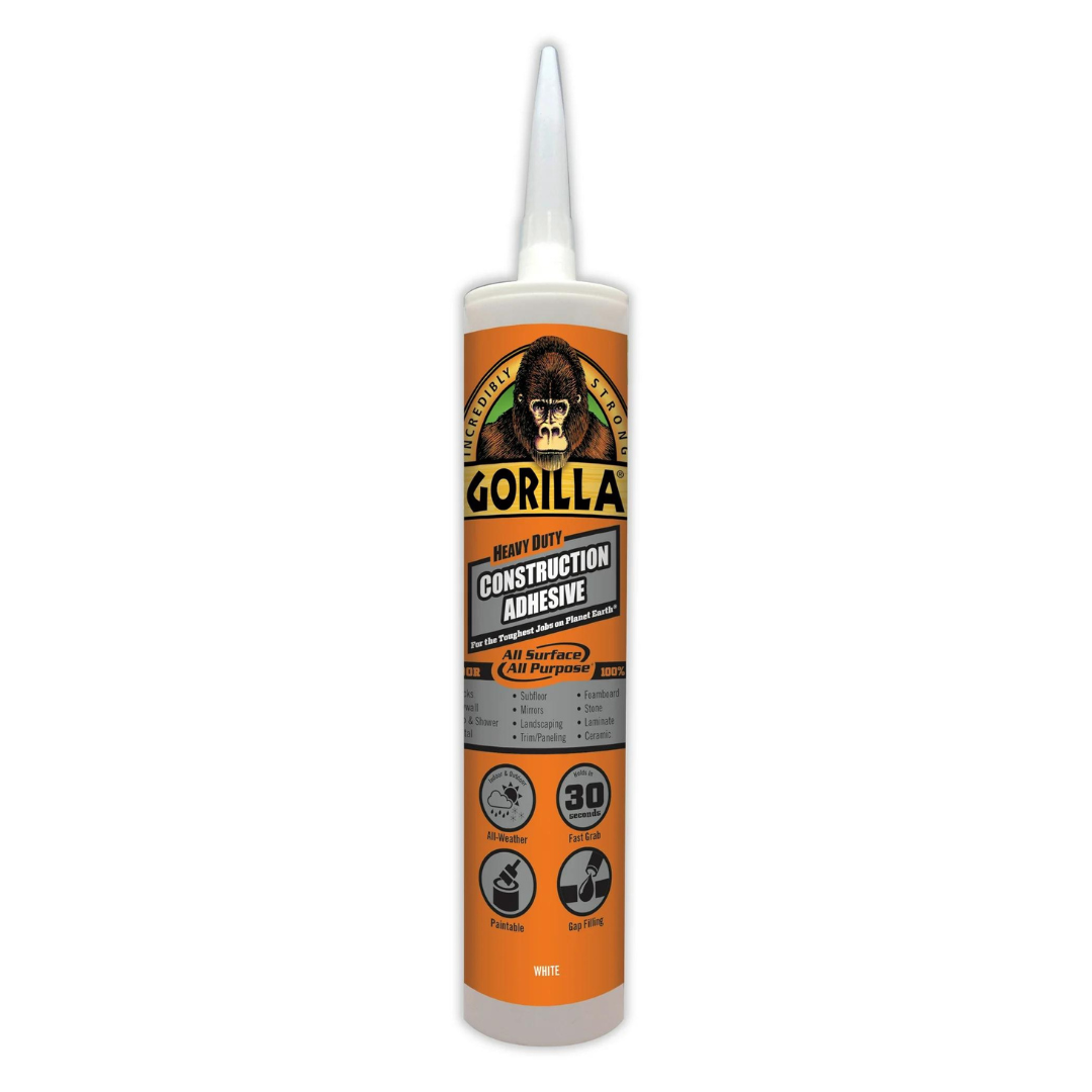 Gorilla HD White Construction Adhesive, 9 Oz