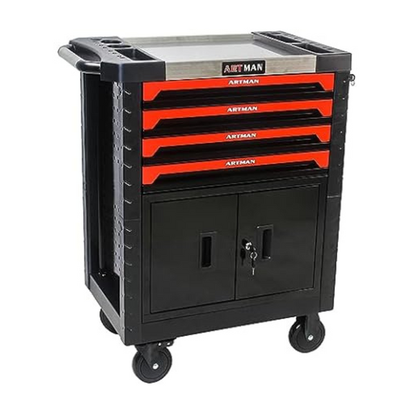 Removable 4 Drawers Rolling Tool Cart With Lock