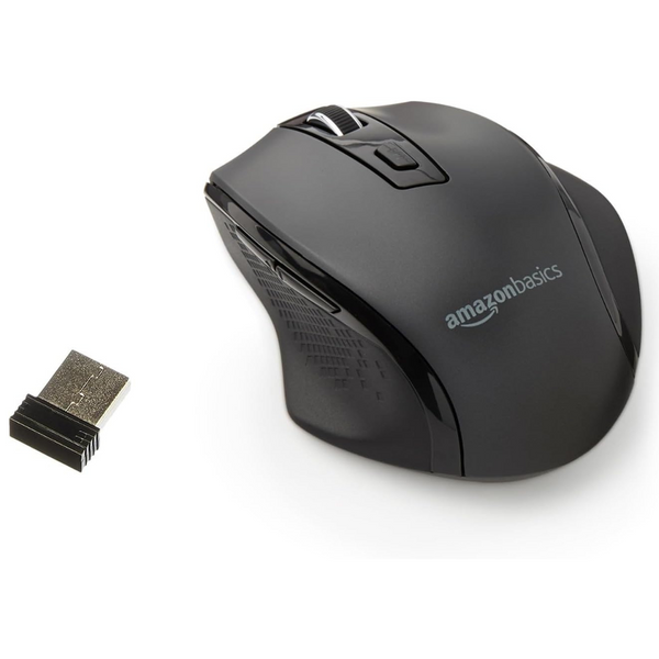 Amazon Basics Ergonomic DPI Adjustable Wireless Optical PC Mouse