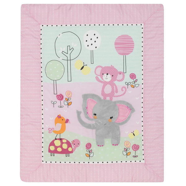 Bedtime Originals Twinkle Toes Jungle Elephant 3 Piece Bedding Set