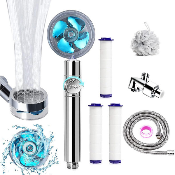 High Pressure Shower Heads Handheld Turbo Fan Kit