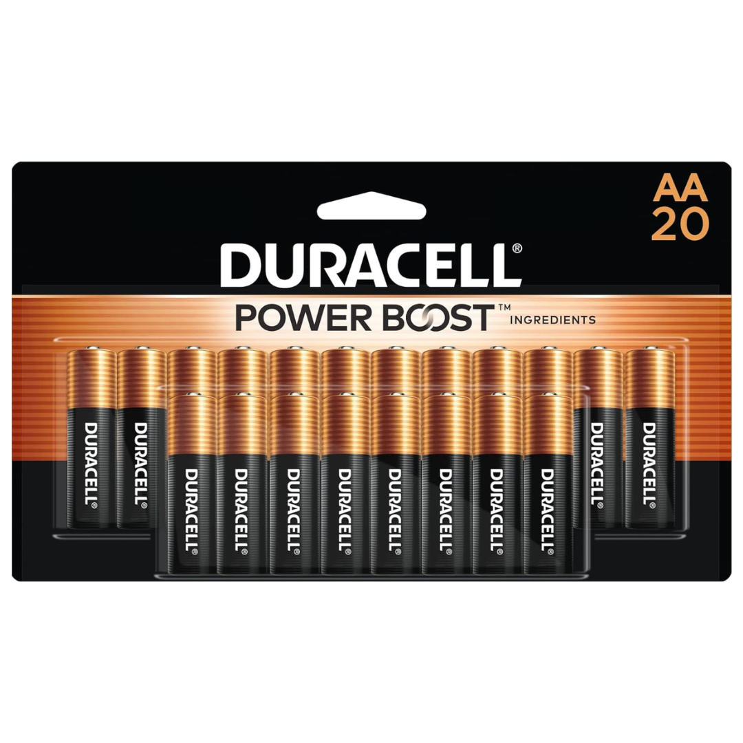 20-Count Duracell CopperTop AA Alkaline Batteries