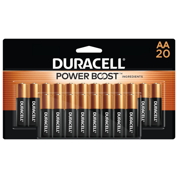 20-Count Duracell CopperTop AA Alkaline Batteries