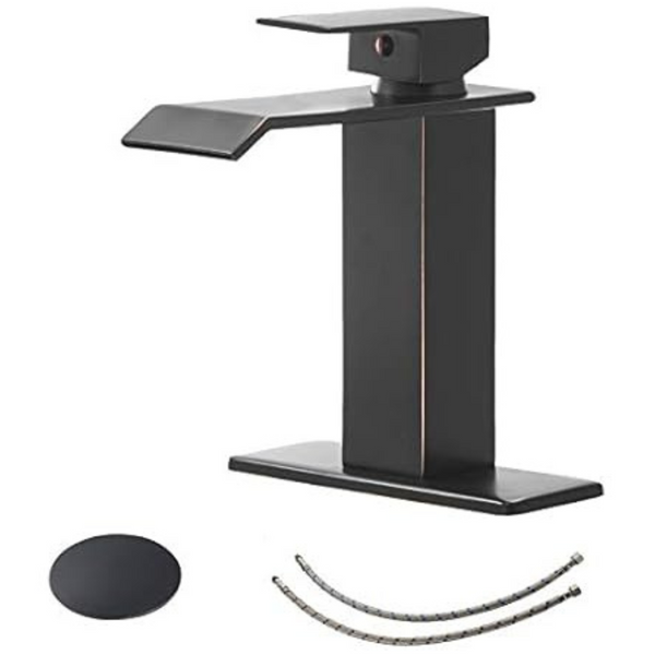 BWE Modern Waterfall Hole Bathroom Sink Oil Rubbed Bronze Bathroom Faucet