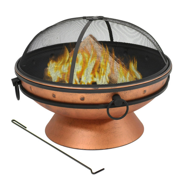 Sunnydaze 30" Raised Outdoor Fire Pit Bowl