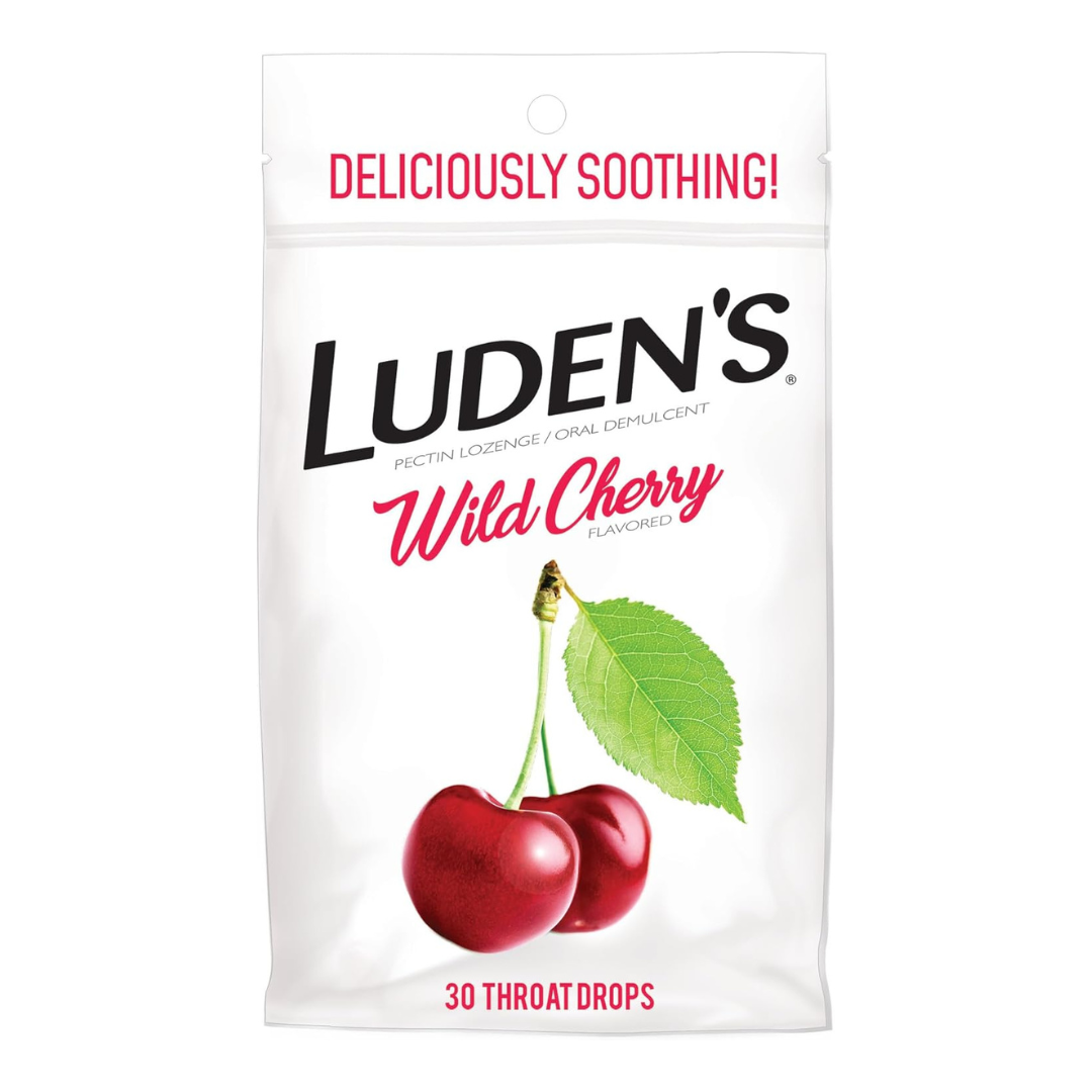 30-Count Luden's Wild Cherry Sore Throat Relief Drops