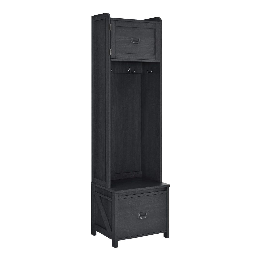 Farmington Entryway Hall Tree With Storage Bench (15.9"D x 19.8"W x 72"H)