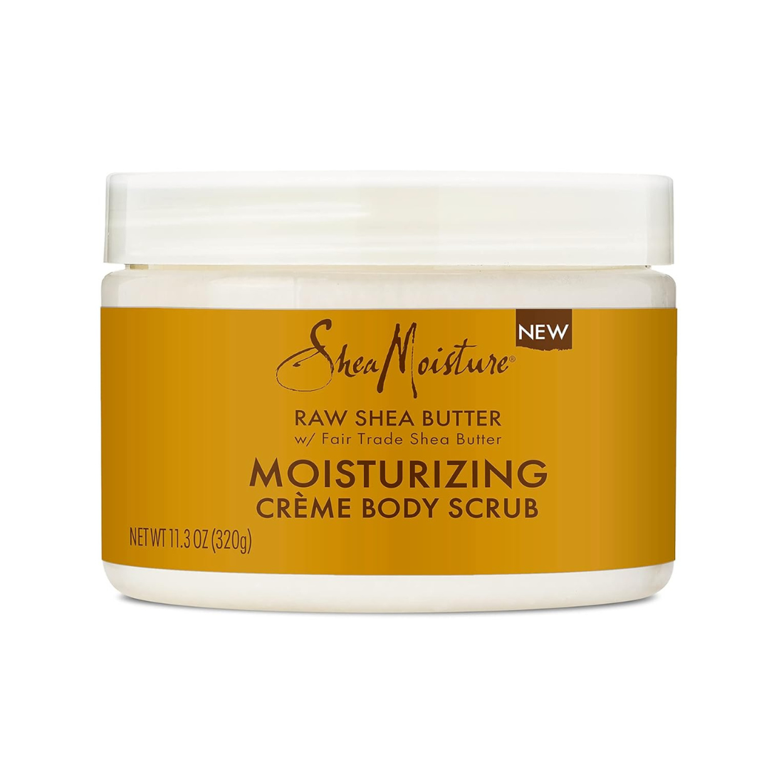 SheaMoisture Raw Fair Trade Shea Butter Moisturizing Exfoliating Creme Body Scrub, 11.3 Oz