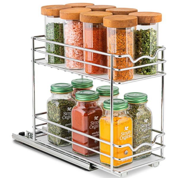 4" Double Heavy Duty Spice Rack Organizer