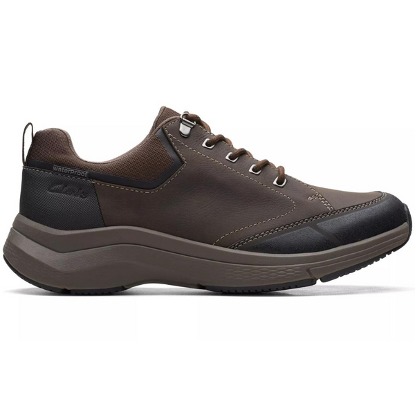 Clarks Men's Wave 2.0 Vibe Brown Oiled Leather Active Sneakers