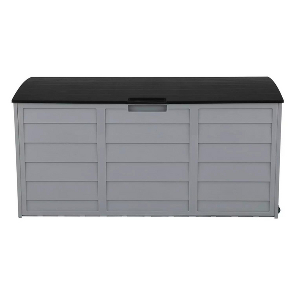 75 Gallon Outdoor Garden Storage Box With Wheels (Black)