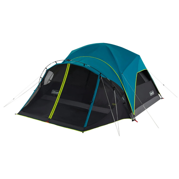 Coleman Carlsbad 4 Person Dark Room Dome Camping Tent W/ Screen Room