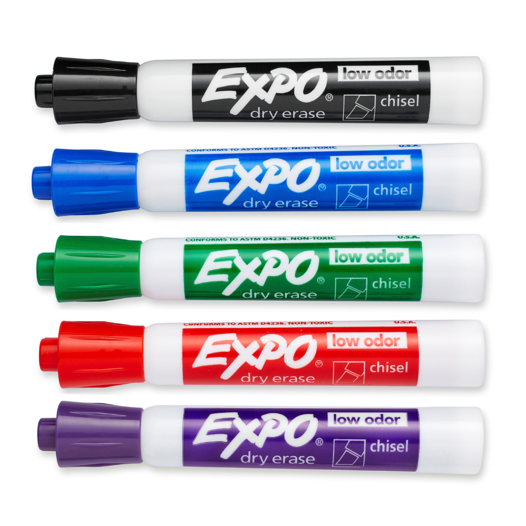 36-Count Expo Low Odor Chisel Tip Dry Erase Markers