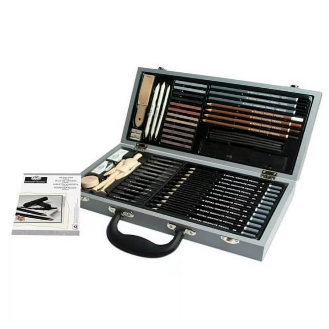 58-Piece Royal & Langnickel Wooden Box Sketching Art Set