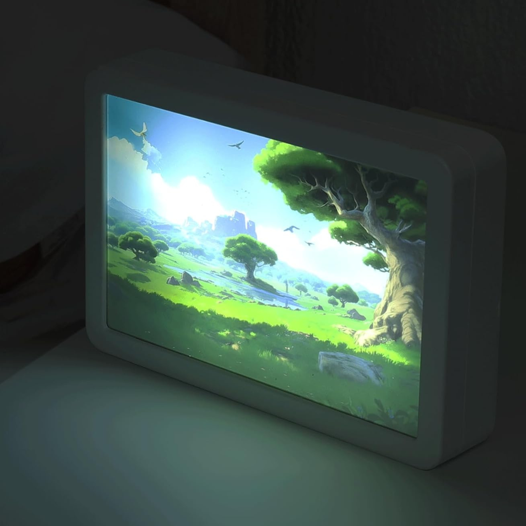 2-in-1 Light-up Painting and Mirror Desktop Night Light