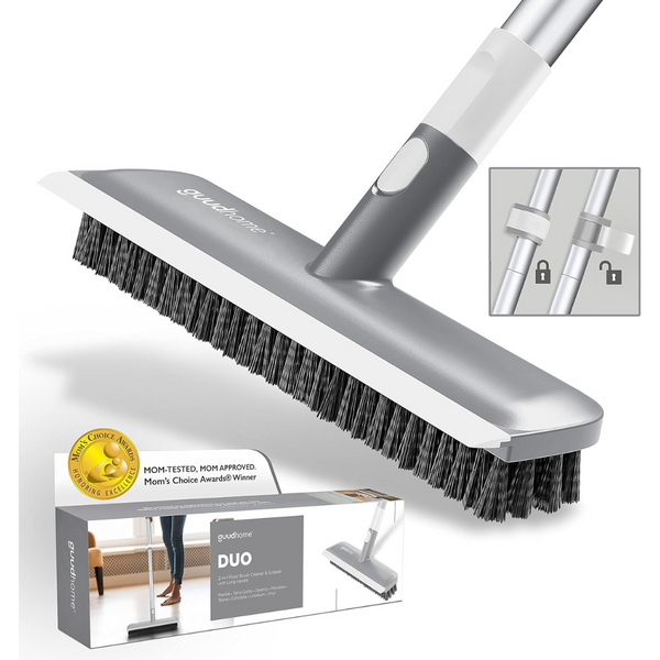 2-In-1 Guudhome Heavy Duty 55.3" Floor Brush Scrubber With Long Handle