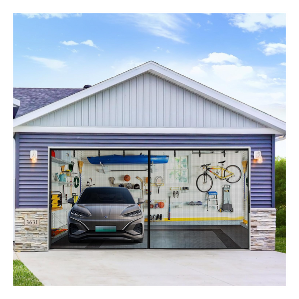 Eapele 16 x 7ft Screen Garage Door Screen For 2 Car Garage