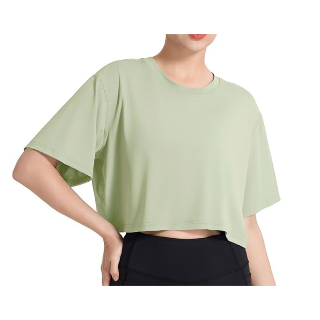 Quick Dry Lightweight Crop Tops For Women