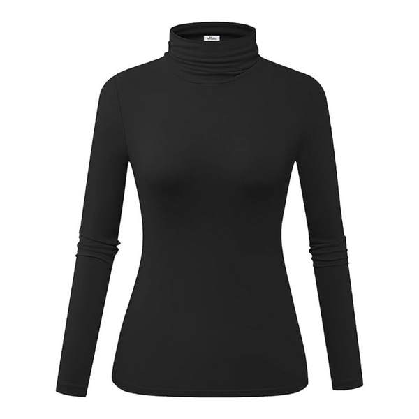 Herou Women's Long Sleeve Turtleneck Stretch Slim T-Shirt