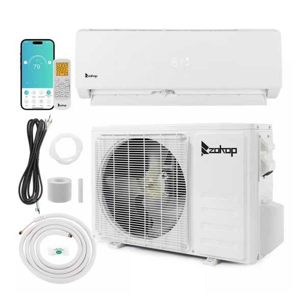 Zokop 19 SEER 12000 BTU 1-Ton Ductless Mini Split Air Conditioner