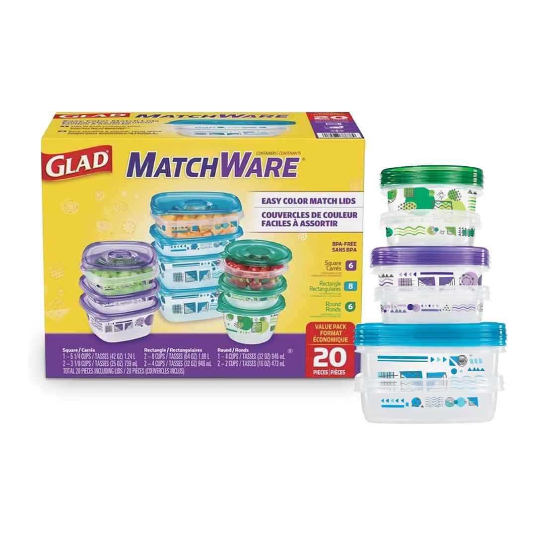 20-Piece BPA Free Matchware Food Storage Containers