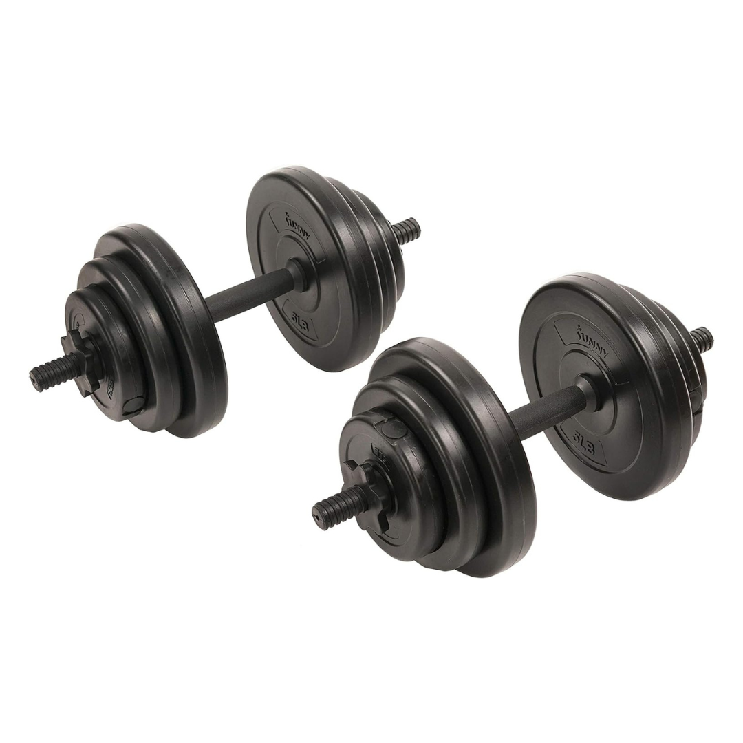 Sunny Health & Fitness Exercise Vinyl 40 Lb Dumbbell Set