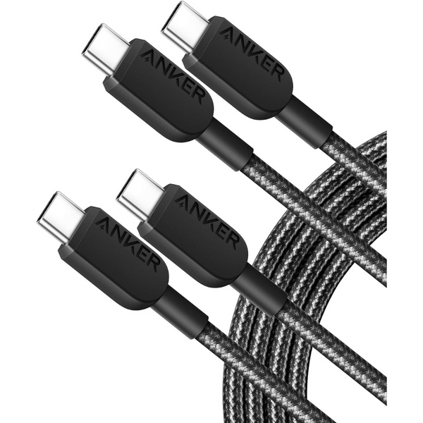 2-Pack Anker 6Ft 310 USB-C To USB-C Cable